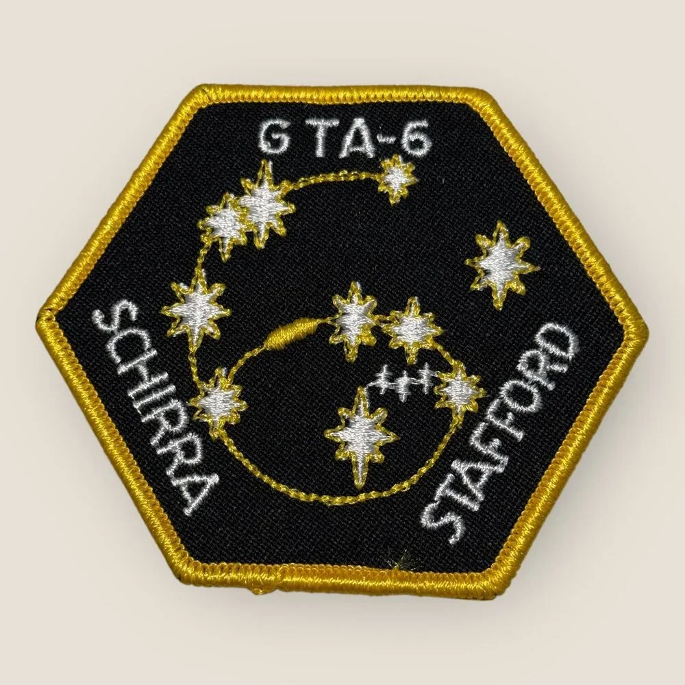 Gemini 6 Space Mission Embroidered Patch Schirra Stafford Space Collectible
